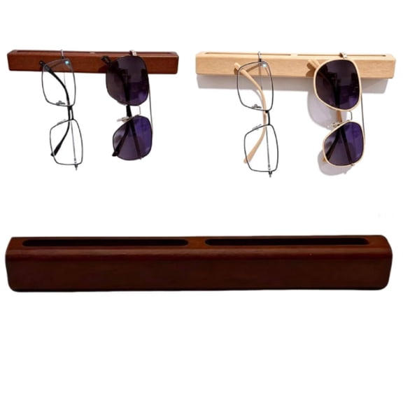 Wall Mounted Sunglasses Organizer, Wooden Glasses Display Rack, Multi-Eyewear Storage Holder, Hanging Sunglasses Holder for Home, Office, Entryway, Bedroom