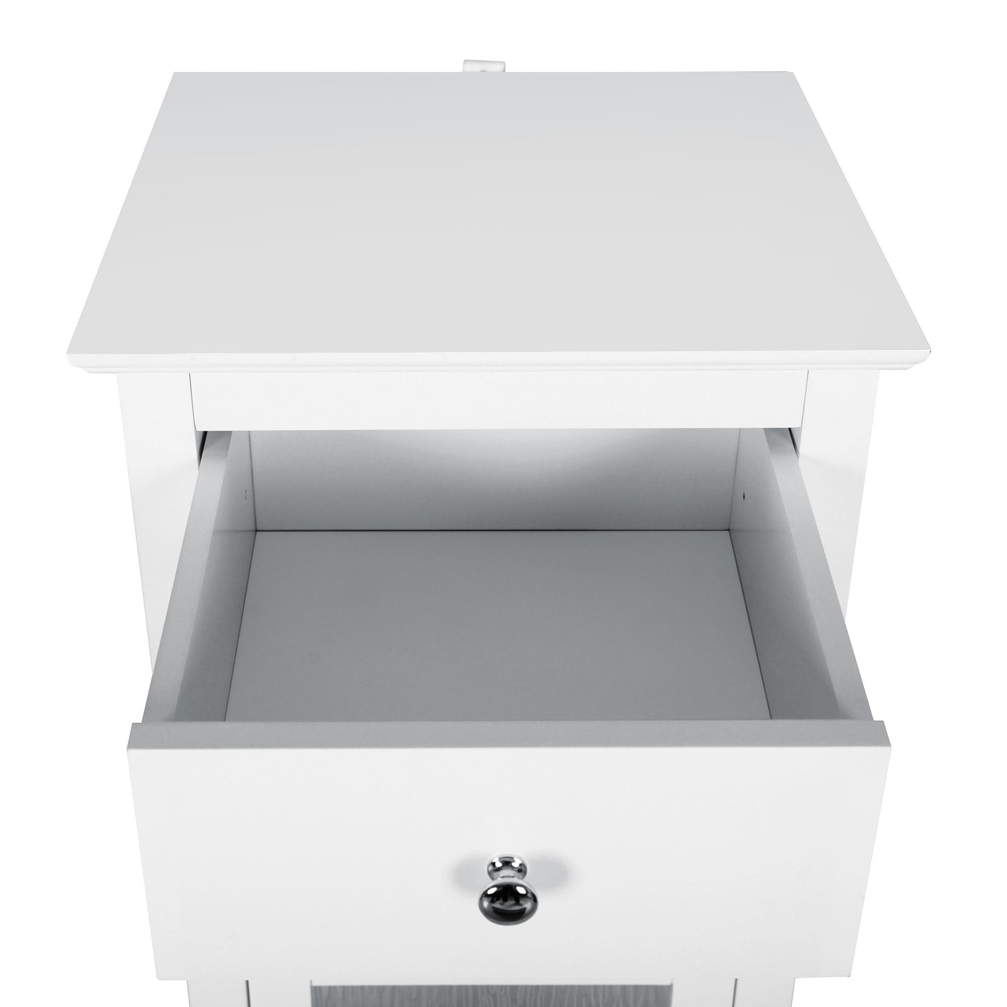 Teamson Home Bathroom Floor Cabinet Door & Drawer White Connor ELG-579