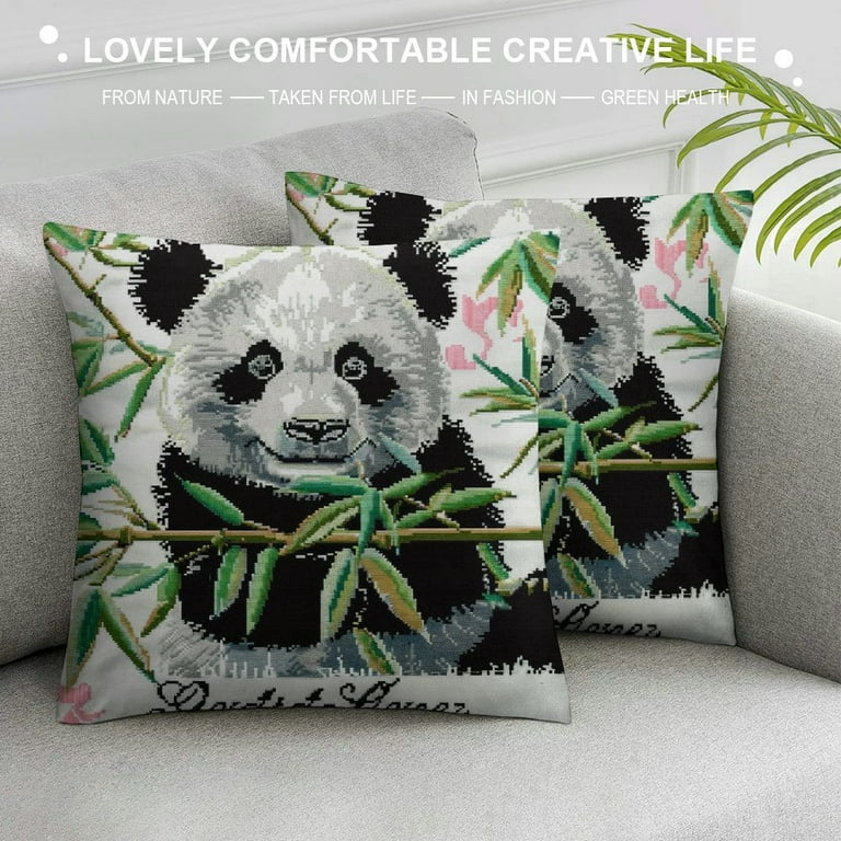 Lingy Always Remember You are Braver Than You Believe Throw Pillow Cover Panda Lover Cushion Cover for Sofa Bed Home Decor Gifts for Girl Sister Niece Granddaughter Daughter Walmart