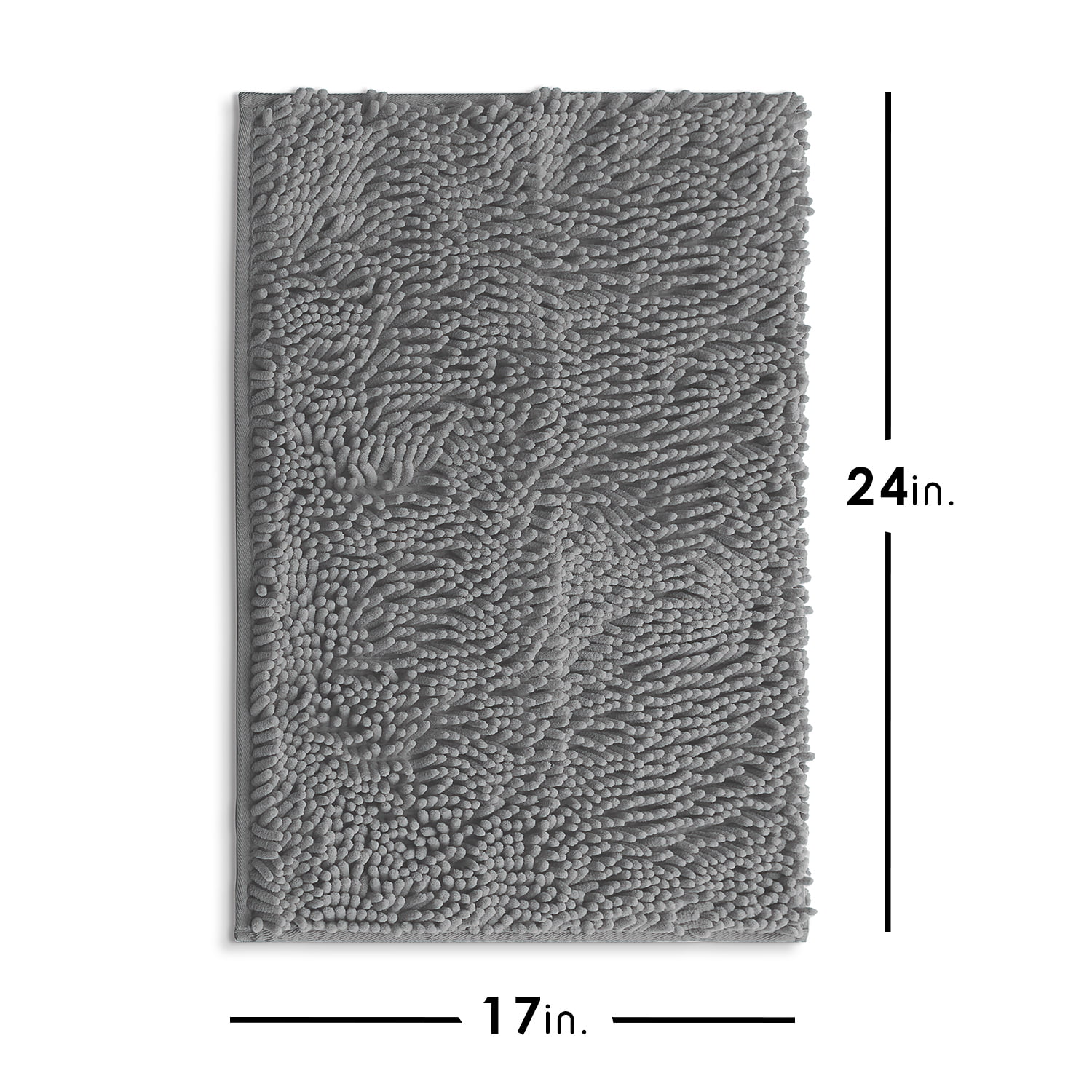 Lammaloe Chenille Bathroom Rugs Non Slip Bath Mat, 24×36 Ultra Absorbent, Bath Mats for Bathroom, Purple