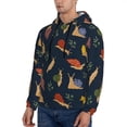 thumbnail image 2 of Hoodies for Men - Snail Leaf Print Black Long Sleeve Comfrt Men'S Fashion Hoodies & Sweatshirts, Sweatshirts for Men Hoodies Pullover Clothing Clothes with Pouch, 2 of 7