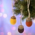 thumbnail image 3 of Famyfamy Christmas Tower Small Ball Christmas Decoration Felt Acorn Ornaments Crafts Easy To Hang Up Simulation With Rope 30PCS Decorations, 3 of 17