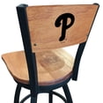 thumbnail image 2 of Black Philadelphia Phillies 30" Wood Swivel Laser Engraved Counter Stool, 2 of 2