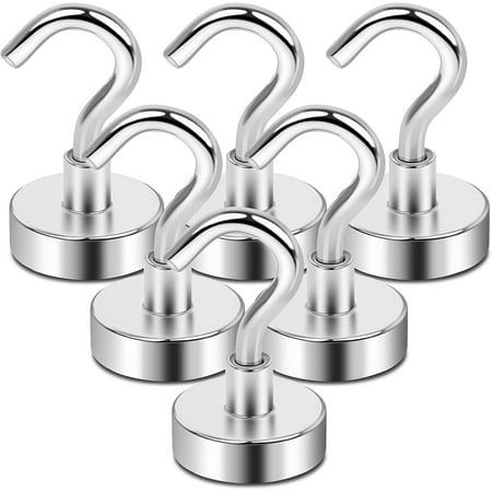 

6 Pack Magnetic Hooks for Cruise Cabin Hooks Magnets for Hanging Fridge Classroom Refrigerator Ceiling Office