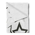 thumbnail image 2 of Grunge Soft Flannel Fleece Blanket, Grunge Star Brush Strokes with Different Borders and Angles Artisan Design Print, Cozy Plush for Indoor and Outdoor Use, 70" x 90", Charcoal Grey, by Ambesonne, 2 of 5