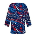 thumbnail image 4 of SELONE Women's Cardigans USA Themed 3/4 Sleeve Collarless Patriotic Apparel Red White Blue Wear Clothes 4th of July Graphic Gifts Activewear XL, 4 of 5
