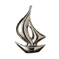 thumbnail image 4 of Decoración de barco de vela, estatua de barco de vela, escultura moderna decorativa, estatuilla de para cafetería, escritorio, estantería, Plateado, 4 of 8