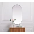 thumbnail image 6 of Metal Frame Oval Mirror 24x48 Inch in Brass, 6 of 7