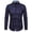 Dark Blue, variant on WIZUTIZ Men's Plaid Shirt Big & Tall Oversized Fit Long Sleeve Turndown Collar Cotton Button Down Casual Shirt
