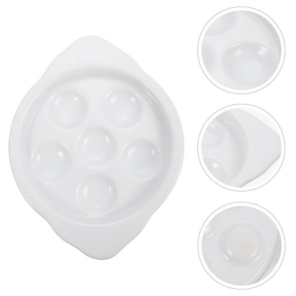 GOOHOCHY Snail Baking Dish Ceramic 1Pc 7 Inch Diameter White Baking Pan for Home Users
