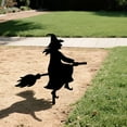 thumbnail image 3 of XINGXIANG Halloween Witch Silhouette Stake - Metal Garden Decor, Outdoor Yard Art, Spooky Witch Lawn Decoration 9.8, 3 of 6