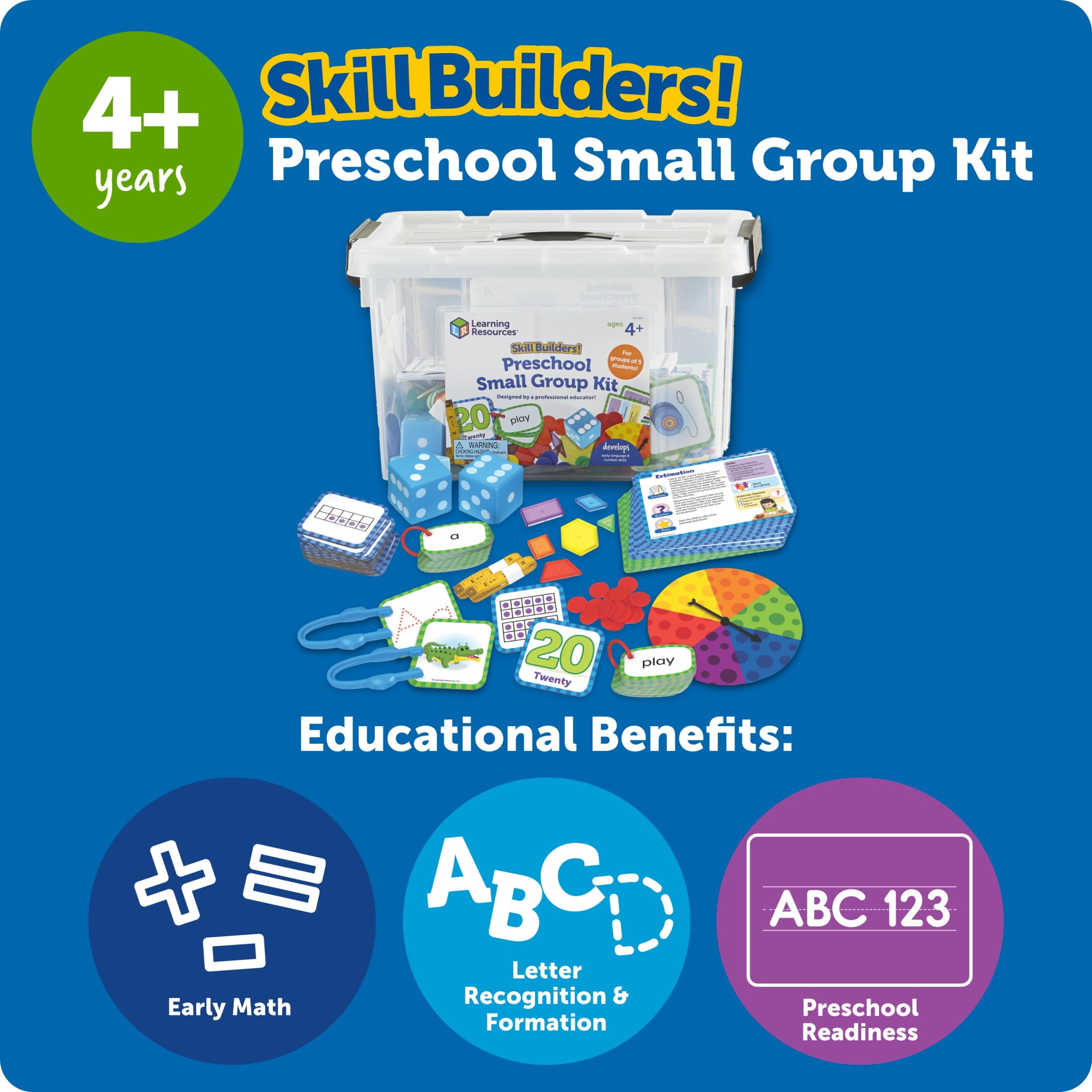 Learning Resources Skill Builders! Preschool Small Group Kit, Preschool Classroom Must-Haves, Preschool Learning Toys, Homeschool Supplies, Ages 4+, 689 Pieces