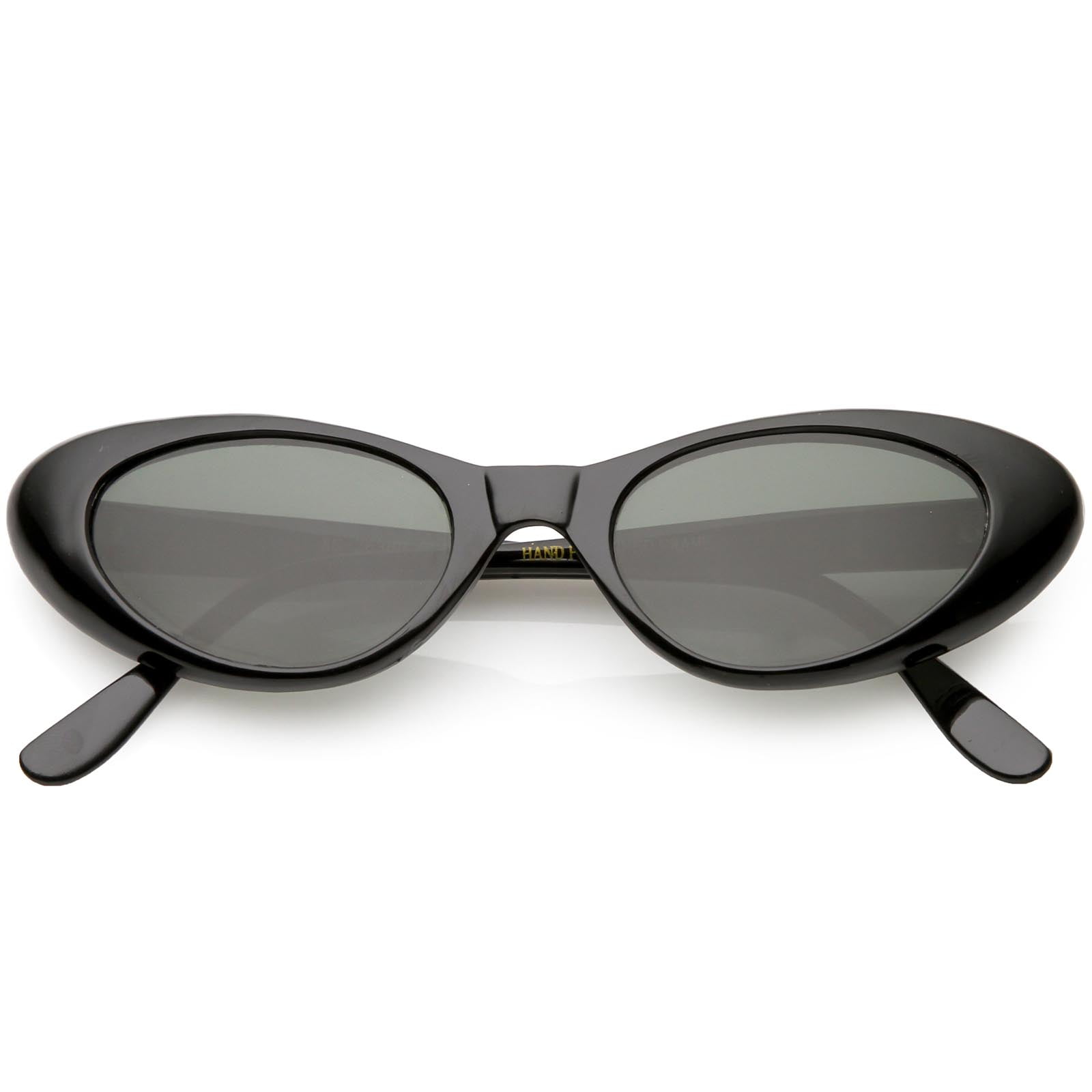 True Vintage Cat Eye Sunglasses Neutral Colored Lens 48mm (Black ...