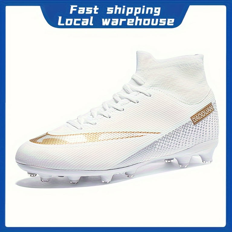 FLTHDD Men s football shoes professional football shoes high top outdoor indoor and outdoor sports five person football training shoes game shoes