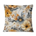thumbnail image 3 of Designart "Meadow of Antique Grey Floral Tranquility" Botanical Printed Throw Pillow, 3 of 5