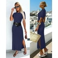 thumbnail image 4 of Arach&Cloz Women's Wool Blend Lightweight Summer Casual T Shirts Maxi Dress 2025, 4 of 7