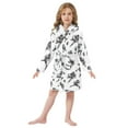 thumbnail image 6 of FORMRS Niños Bathrobe Unisex Hooded Robe Soft Plush Pajamas Sleepwear, Size 2-3T, Football Player Pattern, 6 of 7