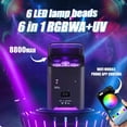 thumbnail image 5 of 6in1 108W Color Mixing Rechargeable LED Uplights, App Control & Sound Activation for Festival Event, 5 of 9