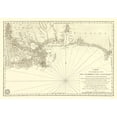 thumbnail image 2 of Sartine 24x18 White Modern Wood Framed Museum Art Print Titled - Florida Louisiana Gulf Coast - Sartine 1778, 2 of 4