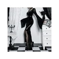 thumbnail image 4 of Dark Gothic Bell Sleeve Dress Retro Punk Style Slim Slit Shoulder Strap Retro Dress Autumn New Women's Clothing-Black-L, 4 of 7