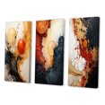 thumbnail image 3 of Designart "Bohemian Soul Songs of Dynamic Waves" Abstract Shapes Wall Art Set Of 3 - Transitional Black Gallery Wall Set For Home Decor, 3 of 6