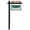 Black, variant on Spaco 6FT Vinyl UPVC Real Estate Sign Post, Rust-Free Steel Stake, No-Dig Install, Locking Mechanism, Durable Rider Clips, White