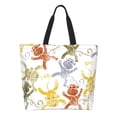 thumbnail image 1 of Fotbe Cartoon Monkey Bolsa Tote Estética de Lona con Estampado para Mujer - Bolsa Reutilizable de Hombro Casual para Vacaciones, Compras, Trabajo y Gimnasio, 1 of 8