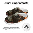 thumbnail image 6 of Rateoe Vintage Colorful Flower Puppy Print Women's Men's Cotton Knit Slippers Lightweight Memory Foam Indoor House Shoes with Anti-Skid Sole-46/47, 6 of 7