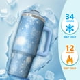 thumbnail image 4 of 30oz Christmas Tree Tumbler with Lid and Straw, Stainless Steel Cup with Handle Snowflakes Travel Mug, Christmas Presents, 4 of 5