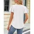 thumbnail image 5 of Womens Tops for Summer Ruffle Sleeve Tunic Blouse Pleated Flowy Dressy Casual Shirts Shermie, 5 of 6