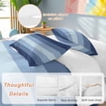 thumbnail image 3 of Navy Blue Ombre Bedding 3 Piece Duvet Cover Set California King, Gradient Navy Blue Woods Farmhouse Soft Microfiber Comforter Cover with Zipper Closure & Pillowcases, FadeResistant Quilt Cover, 3 of 9