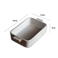 thumbnail image 2 of Simple Rectangular Plate Vintage Rough Ceramic Double Ear Baking Plate Kiln Glaze Oven Microwave Baking Plate, 2 of 5
