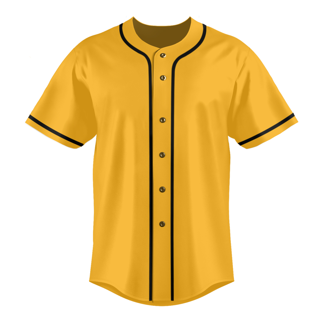 Yellow Baseball Shirts Sports Uniform for Men Hip Hop Softball Sports Active Tee
