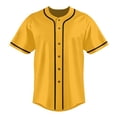 thumbnail image 3 of Yellow Baseball Shirts Sports Uniform for Men Hip Hop Softball Sports Active Tee, 3 of 5