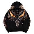 thumbnail image 2 of Men's Civil Regime  Black Rey Mysterio Oro Full-Zip Hoodie, 2 of 7