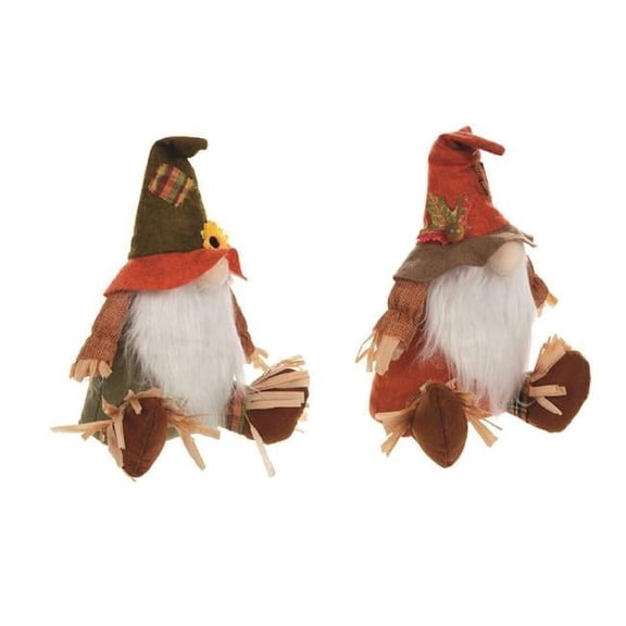 10 in. Scarecrow Gnomes - Set of 2