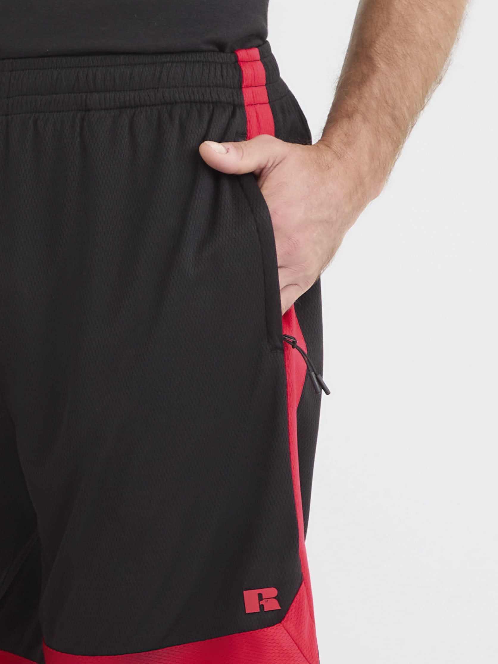 Russell Athletic Men's Colorblock Basketball Shorts, 8" Inseam, Sizes S-2XL