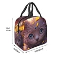 thumbnail image 3 of Sikiie Sunshine Cute Cat Sunflower Lunch Bag for Women & Men Adult Insulated Lunch Box, Food Lunch Containers Lunch Tote Bags for Work, Travel, Outdoor, 3 of 8