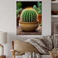 thumbnail image 2 of Designart "Green Brown Cactus Representation Colorfuled Acrylic" Floral & Botanical Metal Wall Decor, 2 of 5