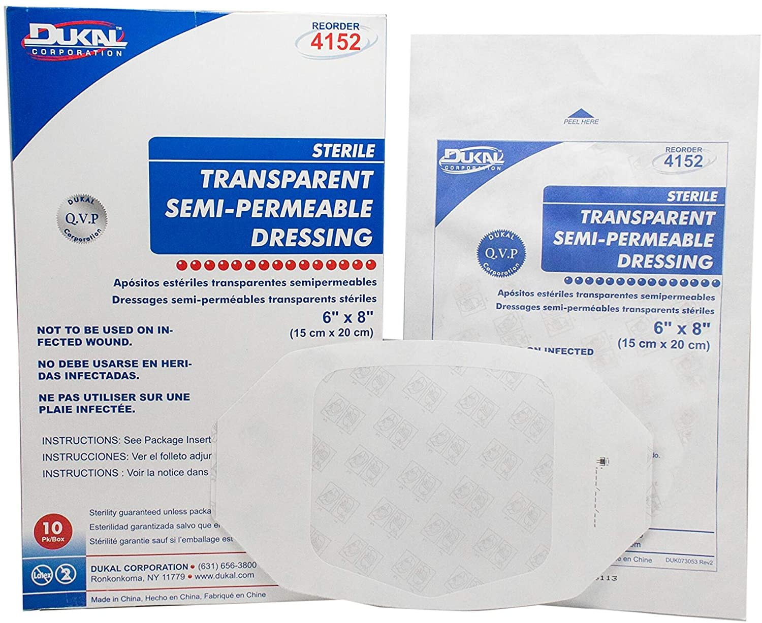 Case of 10 SemiPermeable Dressings. Sterile Transparent Film Dressings