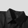 thumbnail image 5 of Ashirexll Mens Shirts Casual, Mens Button up Shirts Short Sleeve, Plus Size Summer Casual 3/4 Sleeve Turndown Collar Shirt with Pockets, 5 of 7