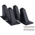 thumbnail image 3 of 12 Piezas 8Cm Patas de Metal Ajustables Patas de Mesa de Aleación de Aluminio Gruesas Pies de Sofá Cama Patas de Armario de TV-Negro, 3 of 5