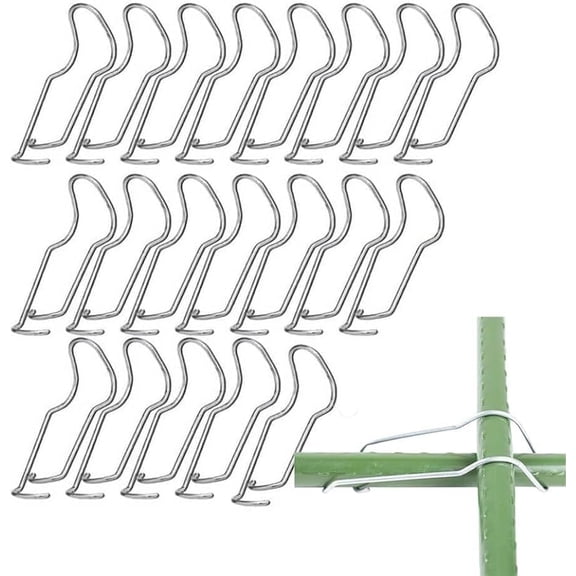 Gamvdout Plant Trellis Connecting Buckles For Bamboo Canes, 20/50 Pcs Plant Trellis Connector Clip For Gardening Greenhouse, Plant Cages Connector Vegetable Trellis Wire Clip