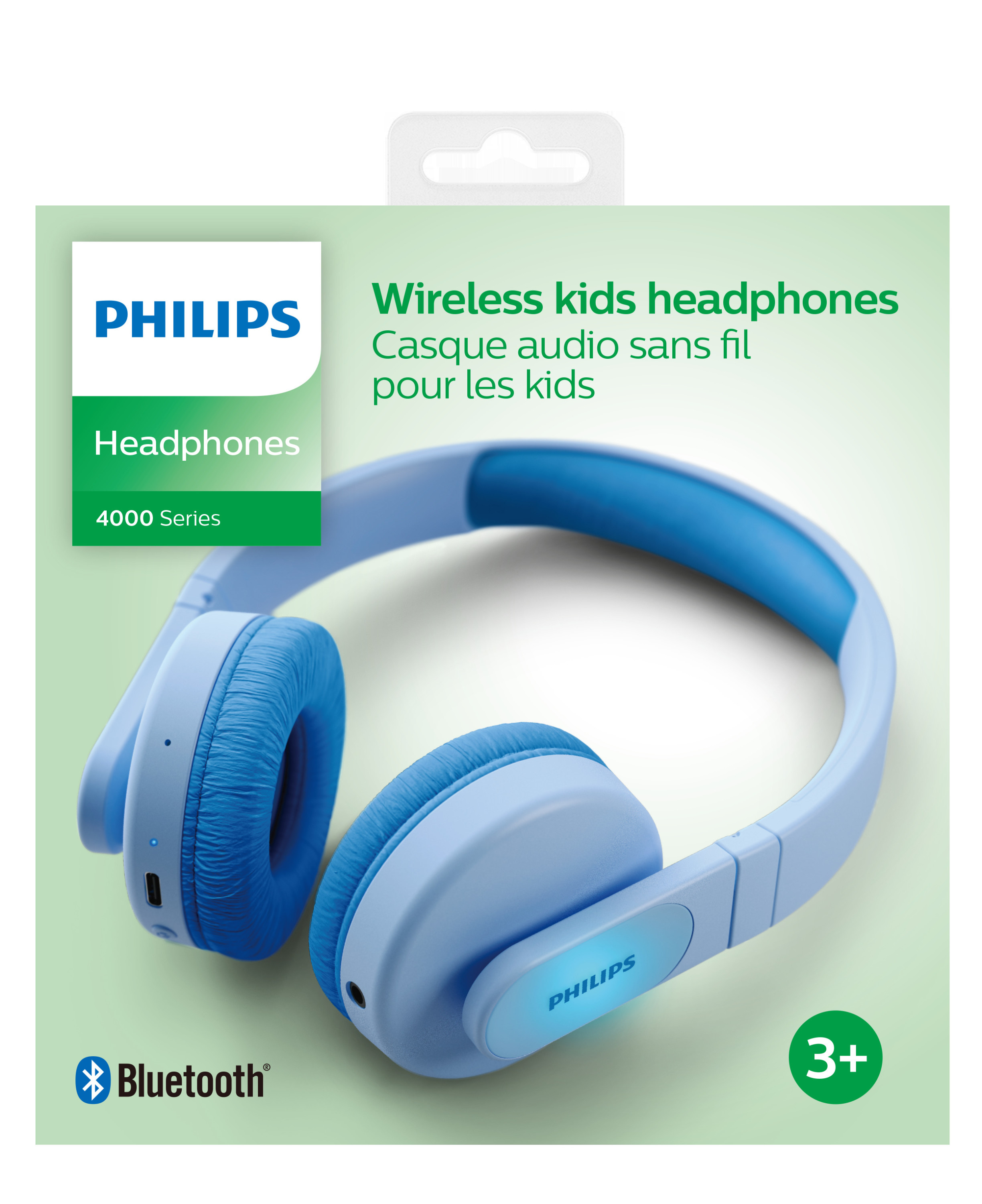 Philips K4206 Kids Wireless on-Ear Headphones with Parental Controls, Blue, TAK4206BL - image 5 of 11