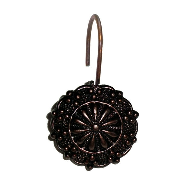 "Sheffield" Resin Shower Curtain Hooks in Oil Rubbed Bronze Walmart