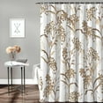 thumbnail image 2 of Shower Curtain Floral Plant Fruit Shower Curtains for Bathroom Decor Brown Shower Curtain Sets with Hooks Waterproof Fabric Bath Curtain Small Stall 36" X 72", 2 of 4