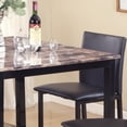 thumbnail image 5 of Roundhill Citico Metal Counter Height Dining Table with Laminated Faux Marble Top, Black, 5 of 7