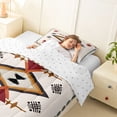 thumbnail image 3 of jejeloiu Minimalist Tribal Twin Comforter Sets,Aztec Pattern Bedding Set For Boys,Neutral White,Reversible,2-Piece,1 Comforter and 1 Pillowcase, 3 of 7