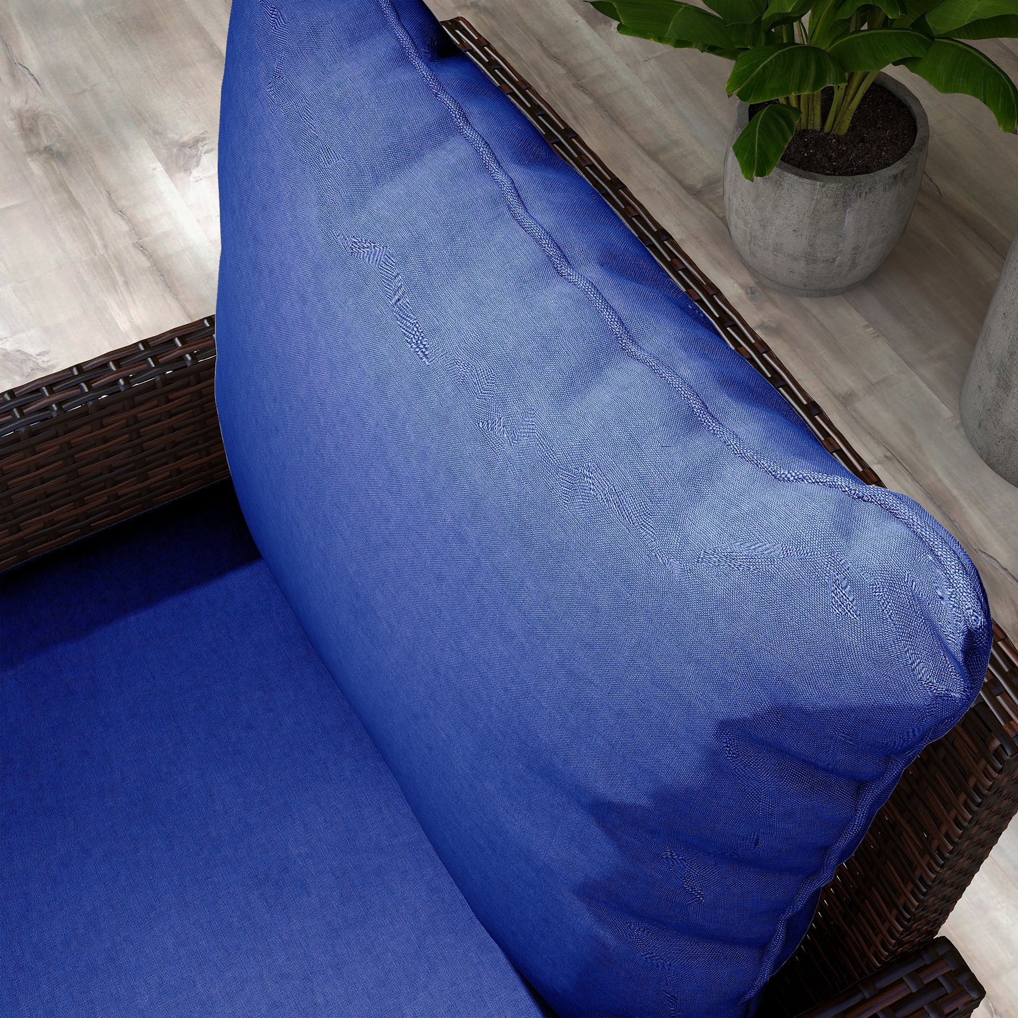 CoSoTower 4-Piece Patio Chair Cushion and Back Pillow Set, Seat Replacement Patio, Cushions Set for Outdoor Garden Furniture, Navy Blue