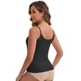 thumbnail image 2 of DARING DIVA Women's V Neck Camisole Tops with Spaghetti Straps S Black, 2 of 6